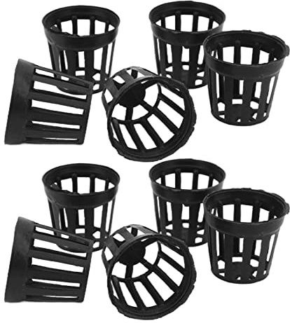 Qcwwy 10 Stück Aquatic Net Cups, Kunststoff-Aquarium-Pflanzkorb mit Hervorragender Drainageleistung für Hydroponische oder Bodenbasierte Gartenarbeit (kleine Größe)