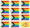 12 Stück Progress Pride Flag Pride Pin, Grelle Farbe Regenbogen Flagge Brosche Pride Pins für LGBT, Emaille Pin Pride Accessoires für Revers, Hüte, Damen, Herren