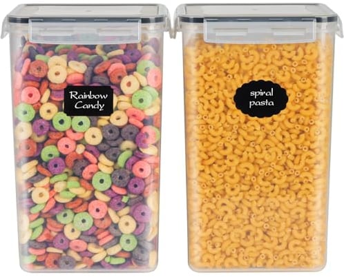MUUKAIII 6,5L Vorratsdosen Mit Deckel Luftdicht, 2er Extra Groß Vorratsdosen Set, BPA Frei, Müsli Schüttdose & Frischhaltedosen, Vorratsbehälter Set für Getreide, Mehl, Alle Trockenen Lebensmittel