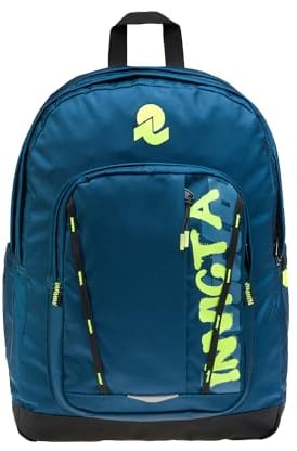 Invicta Jelek Schulranzen, Daypack, Tagesrucksack, Rucksack mit Trinkflaschenfach, Laptopfach, Extra Platz - 38 LT - Unisex, für Schule, Sport und Freizeit, Uni, blau Mädchen Jungen