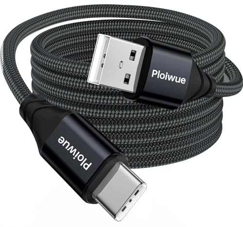 Cable USB C de 5 m, cable de carga USB C extra largo, nailon, controlador PS5, cable de carga USB tipo C, compatible con Samsung Galaxy S20/S10/S9, Huawei, PS5, Xbox Series X/S, controlador Pro, etc.