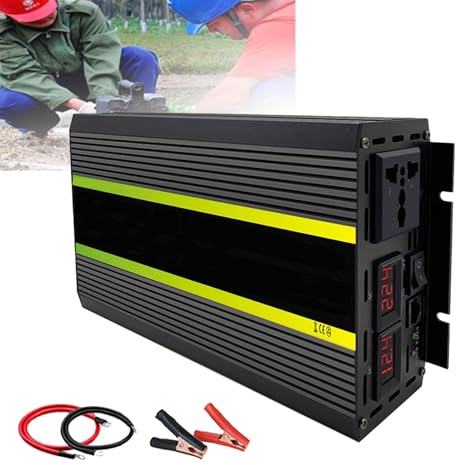 Convertitore Di Potenza Da 1000 Watt, Convertitore Da 12 V/24 V Cc A 110 V Ca Con Prese Ca, Inverter Solare Per Veicoli, Camion Con Display Lcd Per Camper, Tv, Forno A Microonde,12V-110V