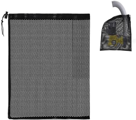 1 Pack Pump Bag Pond Pump Filter Mesh Bag Pump Barrier Bag 12 x 15.7 Pond Filter Mesh Bag with Drawstring Large Pump Nylon Mesh Bag Black Media Bag Household Water Pump Filter Accessories