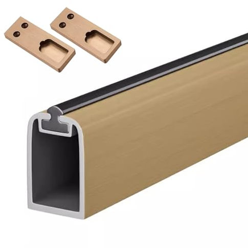 Schrankstange Schrankrohr Kleiderstange Zuschneidbar & Anpassbar Garderobenstange/Kleiderbügel Stangen, Aluminium Kleiderständer/Kleiderbügel Garderobenstange, Mit Montageflansch, Für Schlafzimmer W