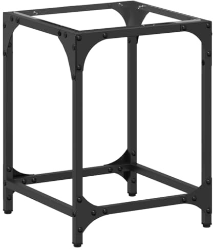 vidaXL Couchtisch mit Glasplatte Transparent 30x30x40 cm Stahl