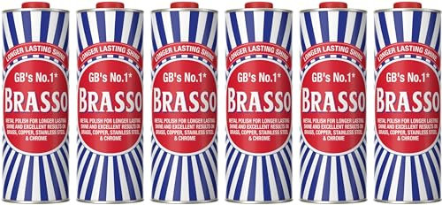 Brasso Metal Polish Liquid, 1L (Pack of 6)