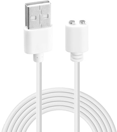 SMCEHEYA Magnetic USB Charger Cable 2 Pin/7mm, Vibrator Massage Replacement Charger 0.8M, Compatible with Wireless Massager Smart Devices, Electric Toothbrush Beauty Instruments
