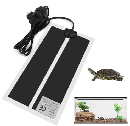 LYPPUL Terrarium Heizmatte, 7W Einstellbar Reptile Wärmekissen mit Temperaturregelung, Reptile Heizmatte Nicht-Klebendes für Reptilien Schlangen Eidechse Gecko Einsiedlerkrebs Amphibien 28 * 15cm