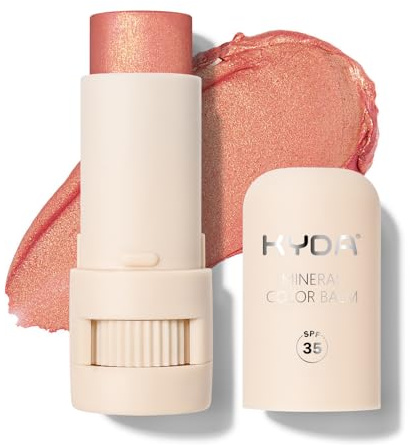 KYDA Mineral Color Balm, SPF 35, Creamy Blendable Color für Lippen und Wangen, aufbaubarer Schimmer, leichte Formel, Mehrzweck-Makeup-Stick, GUAVA