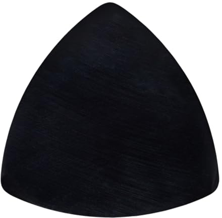 Black Buffalo Horn Guitar Or Bass Pick - 1.5 mm Heavy Gauge - 346 Rounded Triangle Shape - Polished Finish Handmade Specialty Exotic Plectrum