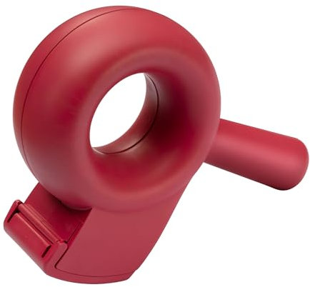 helit H6380025 - Klebebandabroller „the bagel“, rot, Paketbandabroller, Kleberoller, Handabroller