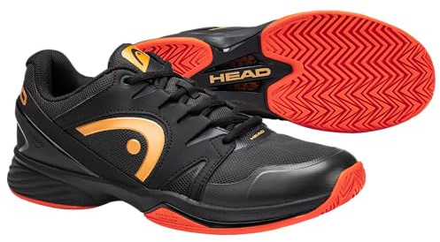 HEAD Sprint Ltd Scarpe da Tennis da Uomo, Nero/Arancione, Esclusiva Amazon