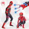 Pianocean Spider Kostüm Kinder, Kinder Spider Anzug Bodysuit, 3D Anime Spider Suit mit Spinnennetz Werfer & Spidermaske, Spider Cosplay Kostüme