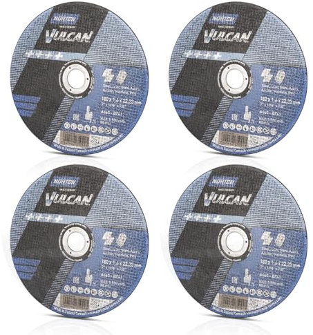 Norton Lot de 4 disques à tronçonner universels 180 x 1,6 x 22,23 mm pour scies à tronçonner en métal, scies circulaires en métal, scies à métaux
