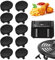 10pcs Air Fryer Rubber Bumper,Air Fryer Silicone Corner Protectors,Air Fryer Accessories Protective Rubber,Black Round Rubber Feet for Air Fryer,Air Fryer Replacement Parts Silicone Feet Tabs(Black)