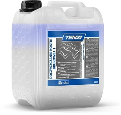 TENZI Pflastersteine/ 5 Liter/Zweikomponentenprodukt/Gründliche Reinigung/Entfettung/Entfernt Fett, Öl und Flecken/für Böden und Wände/Industrielle Nutzung/ 14 PH