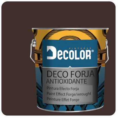 PINTURAS DECOLOR ESMALTE ANTIOXIDANTE SINTETICO EFECTO FORJA RUGOSO MARRON 750 ML