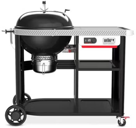 Weber Performer Premium Smart Holzkohlegrill, 57 cm, Schwarz, mit digitalem Temperaturregler