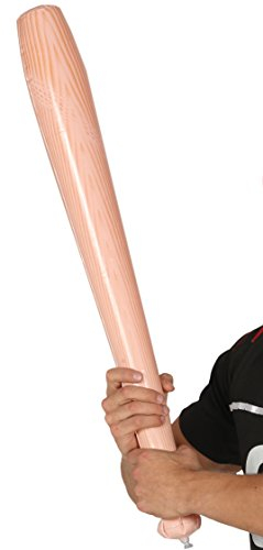 FIESTAS GUIRCA | Mazza da Baseball Gonfiabile (70 cm) - Accessorio Sportivo per Feste in Maschera e Celebrazioni - Ideale per Halloween, Carnevale ed Eventi a Tema - Per Bambini e Adulti - Naturale
