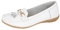 Jo & Joe Ladies Leather Loafer Shoes Plimsole Pumps Womens Flat Shoes White Size UK 7 EU 40
