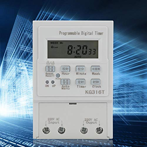 Temporizador Digital Programable 220V 25A Control Potencia Interruptor Temporal 1min-168h