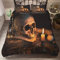 Morbuy Bettbezug Bettwäsche Set Dunkle Serie, Weiche Mikrofaser 3D Gothic Horror Schädel Drucken Bettwäsche Set mit Reißverschluss Bettbezug und Kissenbezüge (220x240cm,Vanitas Schädel)