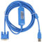 Jadpes Cable de programación PLC, 1pc Cable de programación PLC de 3 Metros para PLC Serie CQM1H/CPM2C Azul para Cable de programación USB