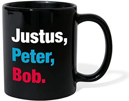 Spreadshirt Die Drei Fragezeichen Kids Justus, Peter, Bob. Tasse Einfarbig, One size, Schwarz