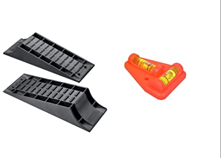 ASC Froli Twin Pack Level Ramp Set - Caravan Motorhome Campervan - with Spirit Level