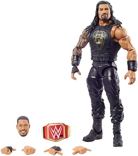 WWE Roman Reigns Top Picks Elite Collection Actionfigur mit Universaler Meisterschaft, 15,24 cm, tragbares Sammlerstück, Geschenk für WWE Fans ab 8 Jahren