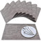Newk Tischset, Crossweave Vinyl Woven Tischsets, Anti-Rutsch-Isolierung Waschbare Tischsets (8er-Set, Dunkelgrau)