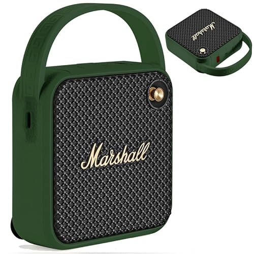 Taoricen Silicone Case Compatible with Marshall WILLEN Bluetooth Speaker, Portable Soft Silicone Handle (Green)