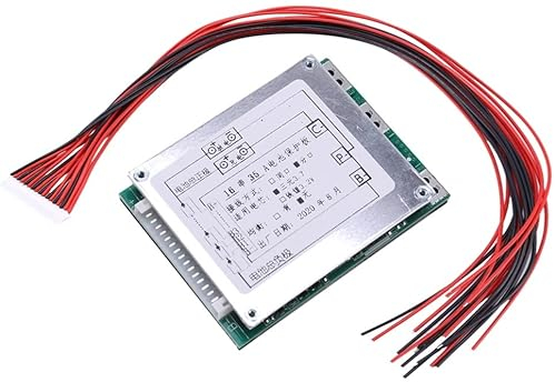 TECNOIOT 1PCS 16S 60V 35A Li-Ion Lithium 18650 Battery BMS PCB Protection Board with Balance