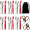 Artcome Lot de 21 outils pour fruits de mer – 6 craquelins à crabe, 6 coquilles à homard, 6 larges fourchettes à crabe, 2 ciseaux à fruits de mer et 1 sac de rangement