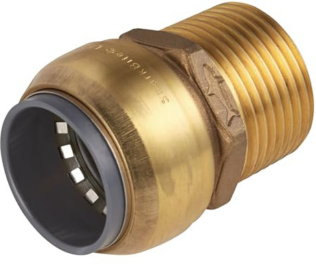 Sealey Sharkbite® Ø15mm x 1/2BSPT Brass Straight Adaptor - SBA15BSA