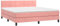 vidaXL Boxspringbett mit Matratze LED Doppelbett Polsterbett Bett Bettrahmen Lattenrost Bettgestell Hotelbett Schlafzimmerbett Rosa 180x200cm Samt
