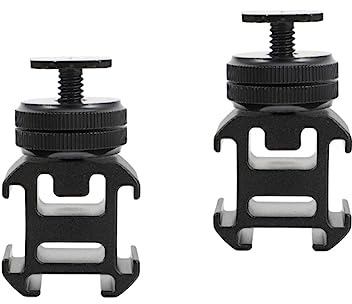 Mobestech 2 Sätze Blitzschuhbasis Mit DREI Köpfen Blitzschuh-telefonhalterung Blitzschuhadapter Blitzschuh-Adapter Blitzschuh-stativhalterung Heisser Schuh Monitor Aluminiumlegierung