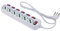 FANTON 47438 Multiprise Omega 6 Prises bipas Schuko 2P+T 16A avec Interrupteur Lumineux sur Chaque Prise, câble 1,2 m. 3G1, fiche équipe Italienne 2P+T 16A + Interrupteur Lumineux général
