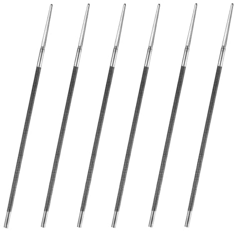Lima per Motosega, 8 Pezzi Lime Rotonde per Catene di Motosega, 4.8 mm Affila Catena Motosega, per L'affilatura Manuale Delle Catene Delle Seghe