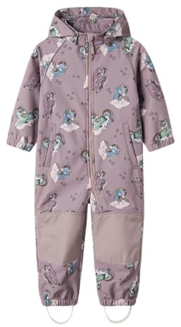 NAME IT Mädchen Nmfalfa08 Softshell Suit Aop1 Fo Noos Regenanzug (1er Pack)