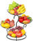 PouHenier.jh 4 Etagere Große Obstschale und Gemüsekorb für Küchenarbeitsplatte, Gestufter Metall Obsthalter und Gemüsekorb, Modern Verstellbares und Stabiles Obstkorb für Obst Aufbewahrung (Schwarz)