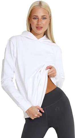 Carlheim Women's Hoodie Everyday Comfort Jette, White, X-Large