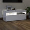 FENLAX Mueble para TV Aparador TV Mesa De TV para Salon 90x35x40 cm Blanco con Brillo Soporte de TV para Salón, Comedor, Dormitorio