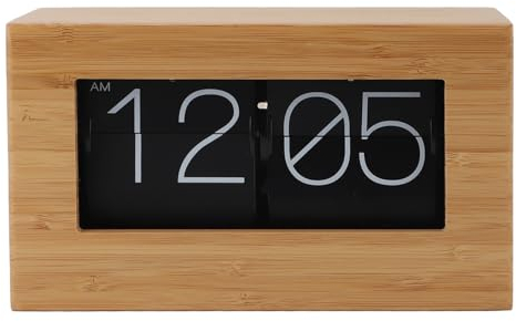 Topiky Retro Digital Flip Down Tischuhr, Auto Schreibtisch Uhr, Großes Digitaldisplay, Batteriebetrieben, Dekoration für Zuhause, Büro, Schule, Hotel, Café