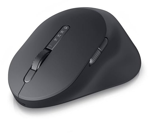 Dell-MS900 (Graphite) Premier Rechargeable Mouse with USB Wireless Receiver, 7 Buttons, Interface-2.4 GHz, Bluetooth 5.1, Movement Resolution 8000 dpi