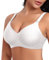 Ganado Damen BH Tiefem V-Ausschnitt Nahtloser BH Soft Bequem Bügellos Bustier (Weiß, XL)