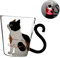 CIYODO Taza de Gato de Transparente de Estilo Japonés con Asa Ideal Café Té o Vino Color Diseño de Personalidad