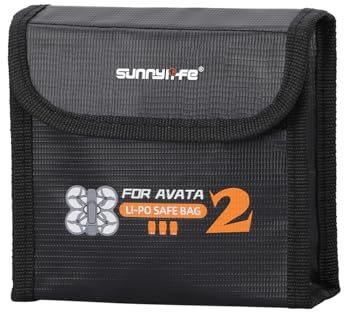 ZJRXM Avata 2 Drone Akku Safe Tasche, Explosionsgeschützte Feuerfest Batterie Schützende Safe Bag Tasche für DJI Avata 2 Drone Battery Zubehör (Für 3 Akku)