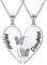 HOOHWE Mutter und Tochter Kette 925 Sterling Silber Schmetterling Herz Halsketten Anhänger Halskette für Frauen Schmuck Geschenke für Mama Tochter