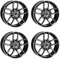 4x AUTEC Felgen Alufelgen BAVARIS 7.5x18 ET25 5x112 Schwarz poliert kompatibel mit BMW 2er 5 3 4 X4 X3
